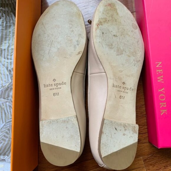 Kate Spade Beige Ballet Flats 6M with box - Picture 3 of 5